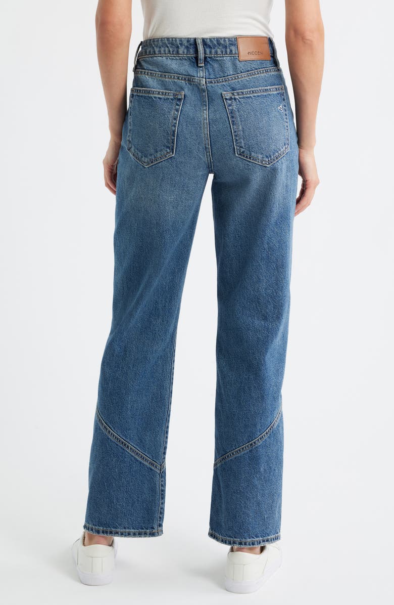 HIDDEN JEANS Classic High Waist Straight Leg Jeans, Alternate, color, Med.wash