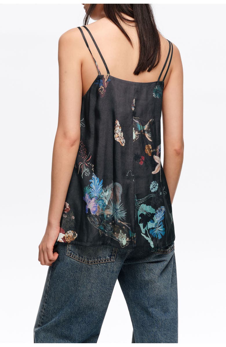 Bimba y Lola Seabed Flowing Strappy Top, Alternate, color, Seabed Anthracite