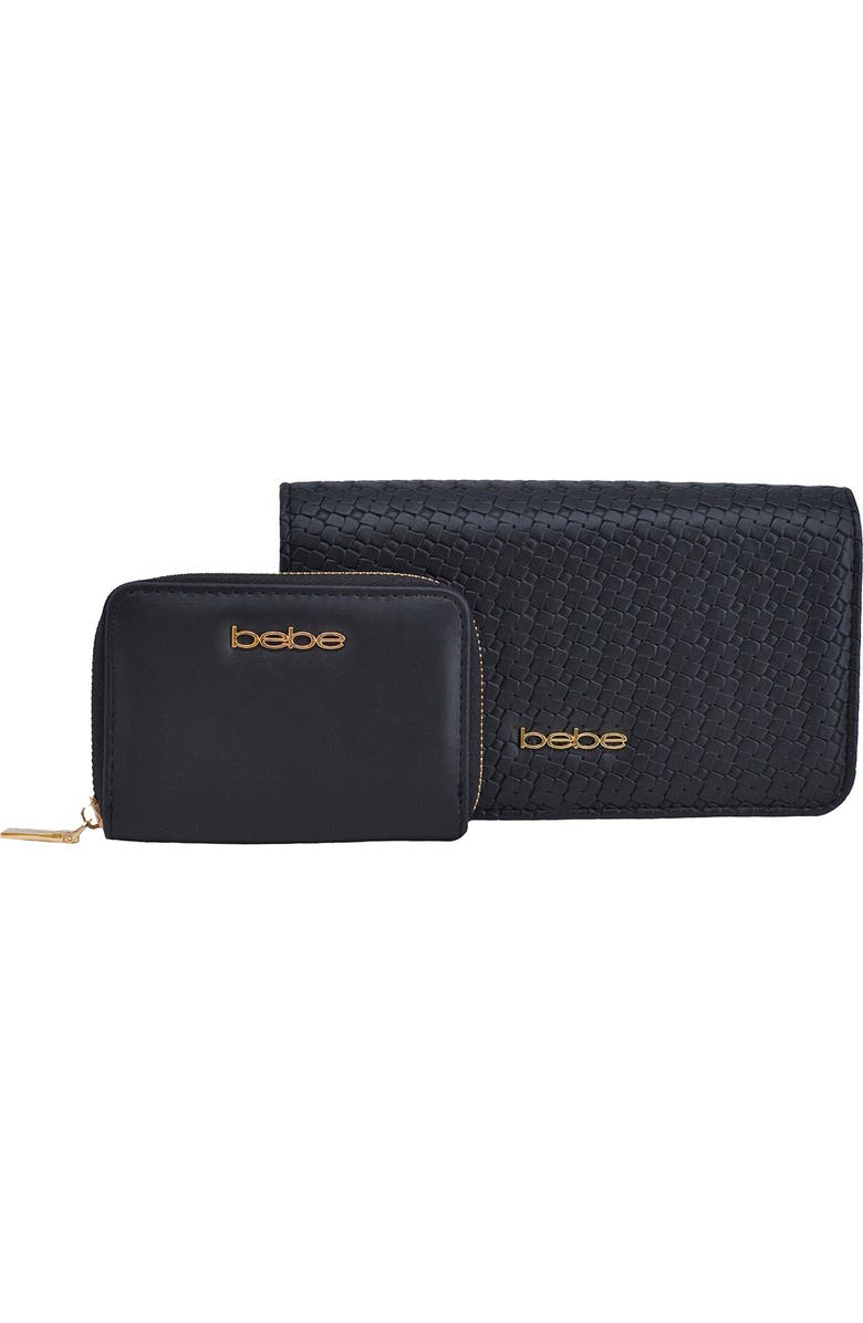 bebe Otto Crossbody Bag with Matching Wallet, Main, color, Black