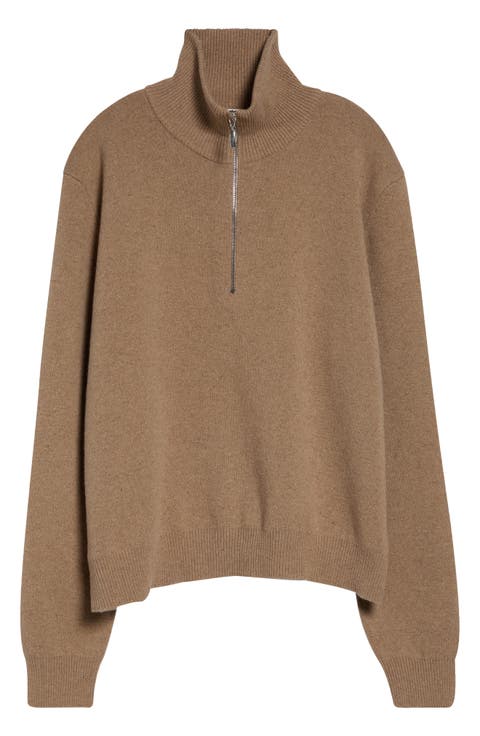 Mouliné Half Zip Pullover Sweater