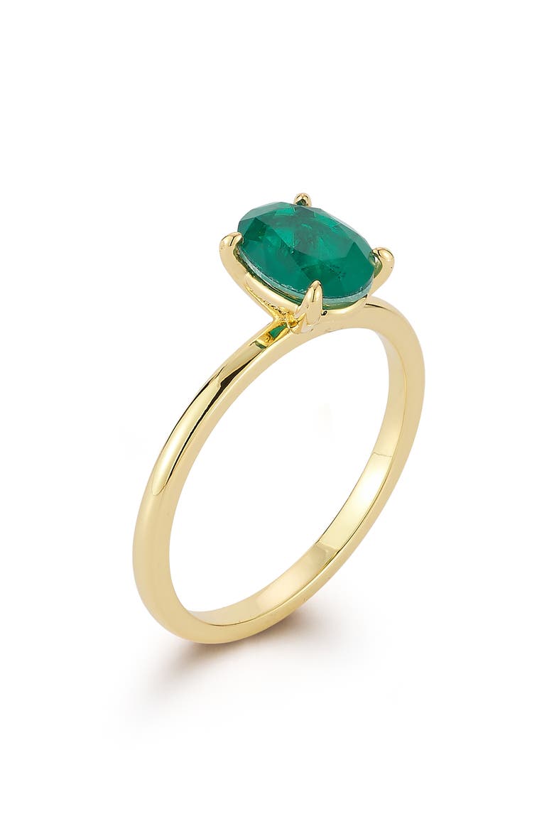 Oval Cubic Zirconia Ring, Alternate, color, GOLD
