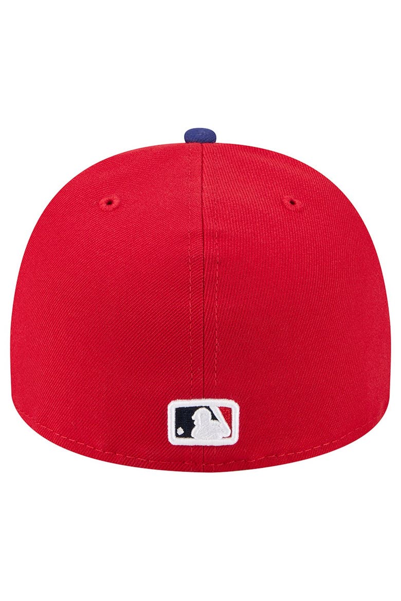 Men's New Era Red/Blue Philadelphia Phillies Cartoon A-Frame 59FIFTY Fitted Hat, Alternate, color, Red