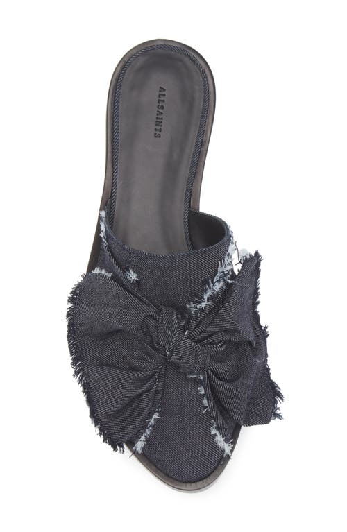 Allsaints Rumour Frayed Mule In Black