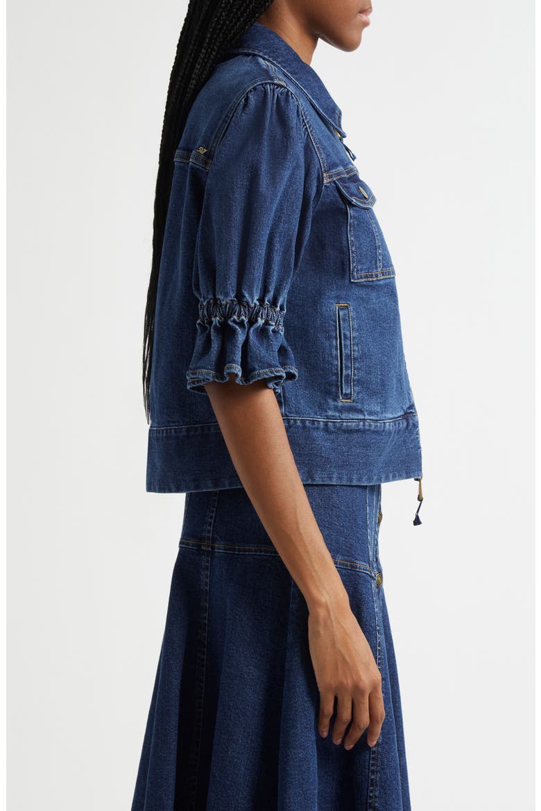 Holly Denim Jacket, Alternate, color, OCEANE