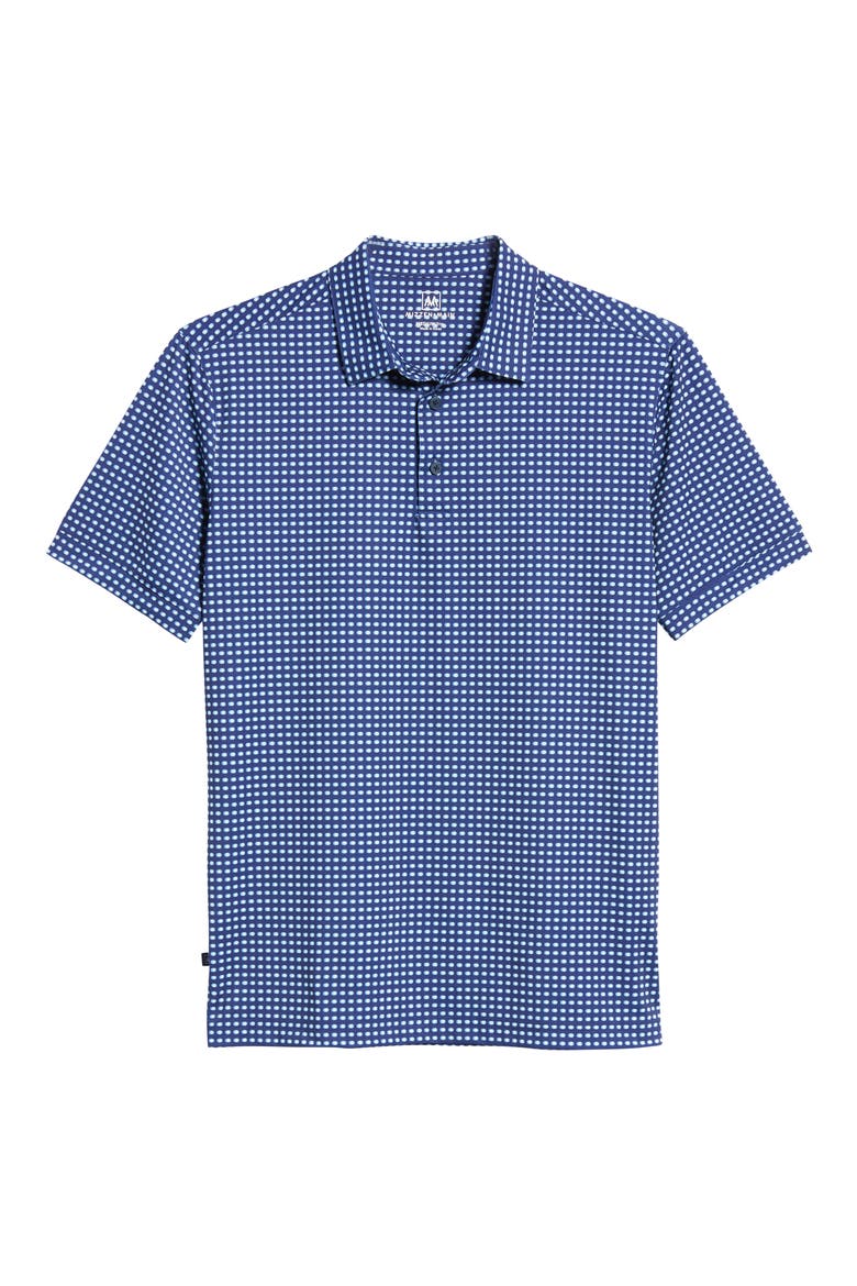 Versa Dot Stretch Polo, Alternate, color, NAVY MINI DOT PRINT