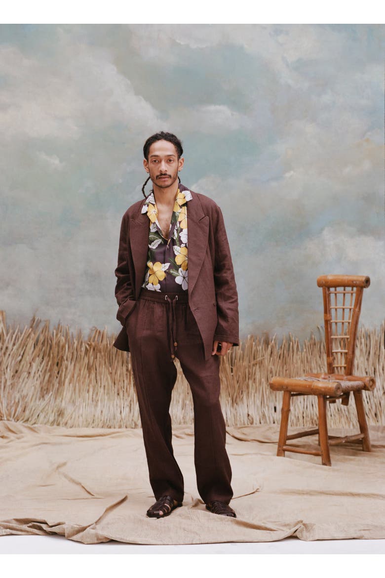 Easy-Going Pants, Alternate, color, Brown Linen