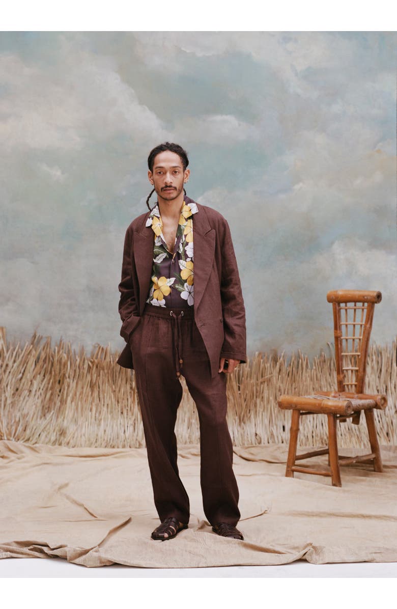Tombolo Easy-Going Pants, Alternate, color, Brown Linen