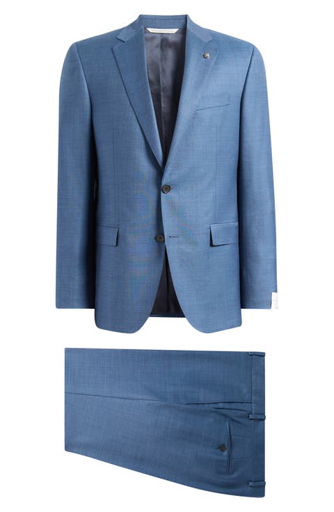 Stacey Trim Fit Solid Navy Stretch Super 110s Suit