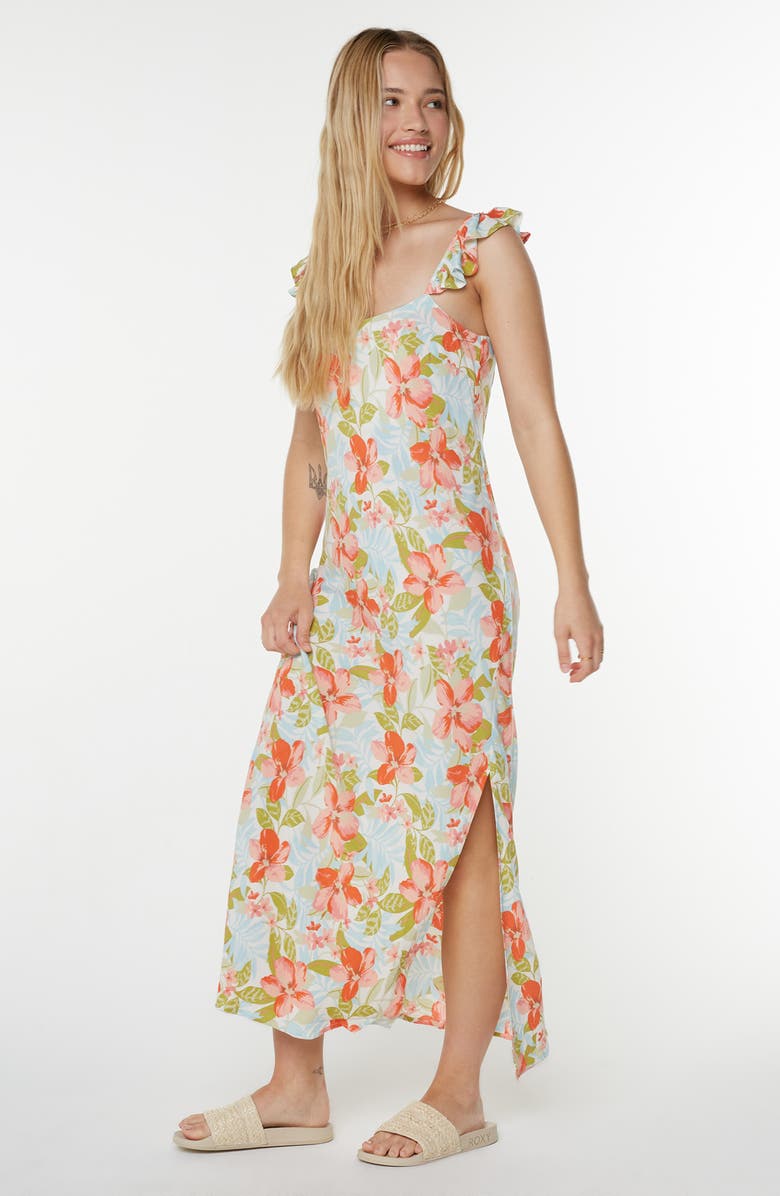 Roxy Daydreamer Floral Maxi Sundress, Alternate, color, Tigerlily Secret Beach Print
