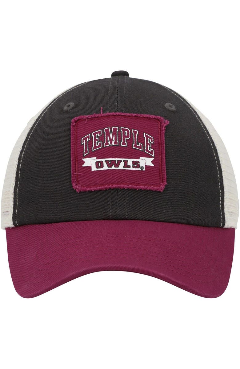 COLOSSEUM Men's Colosseum Charcoal Temple Owls Objection Snapback Hat, Alternate, color, Charcoal