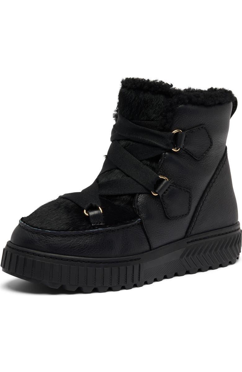 SOREL One Ave<sup>™</sup> Alpine Genuine Shearling Waterproof Boot, Alternate, color, Black/ Snow