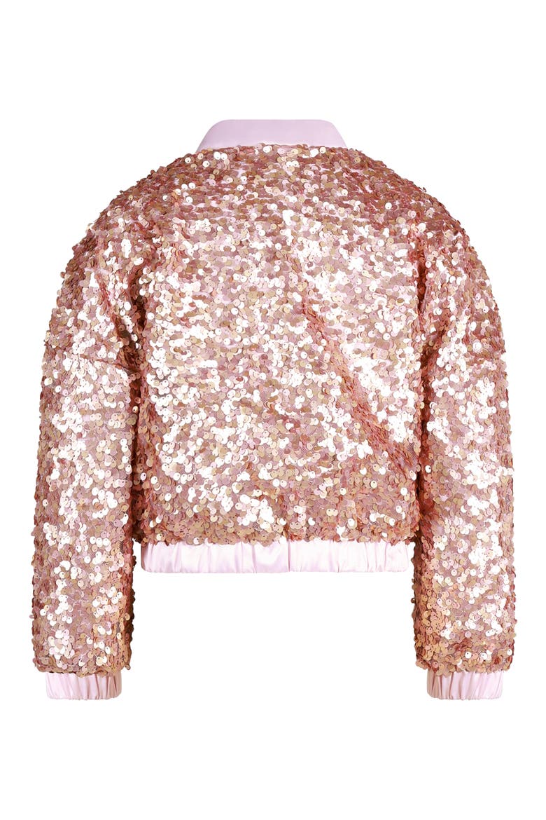 Kids' Sequin Bomber Jacket, Alternate, color, CHAMPAGNE