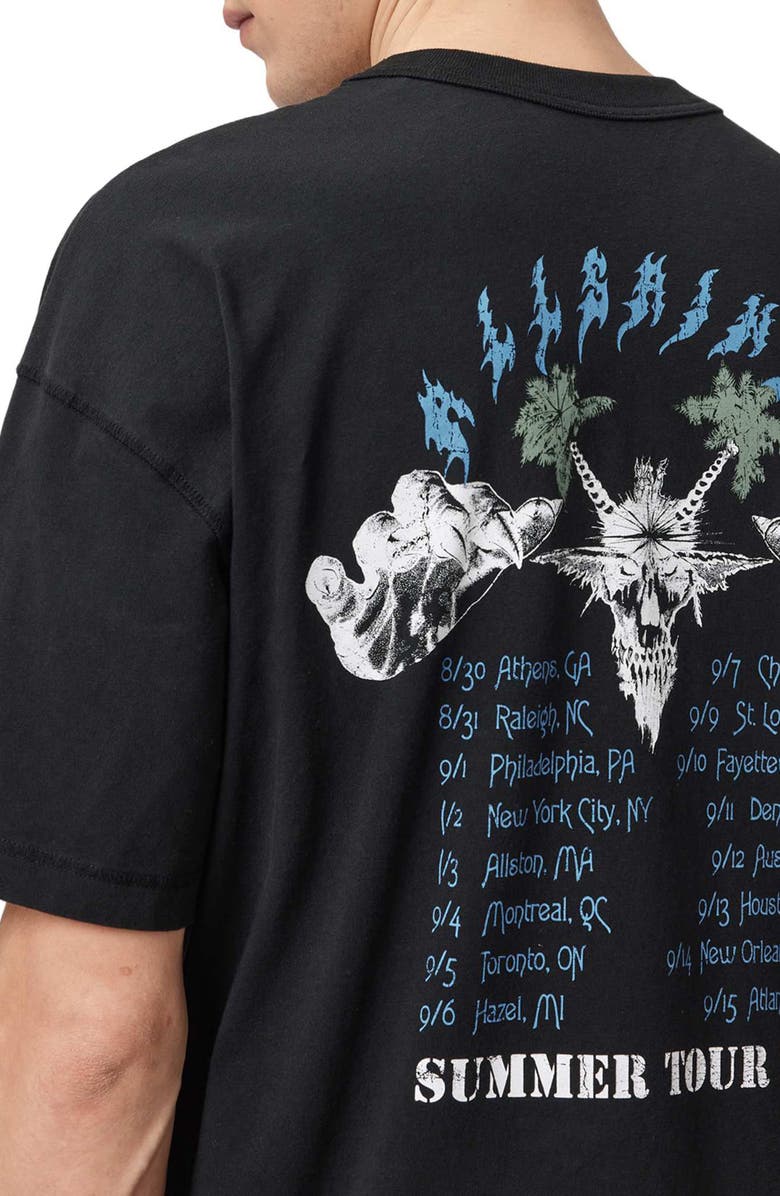 AllSaints Palm Ripper Graphic T-Shirt, Alternate, color, Washed Black