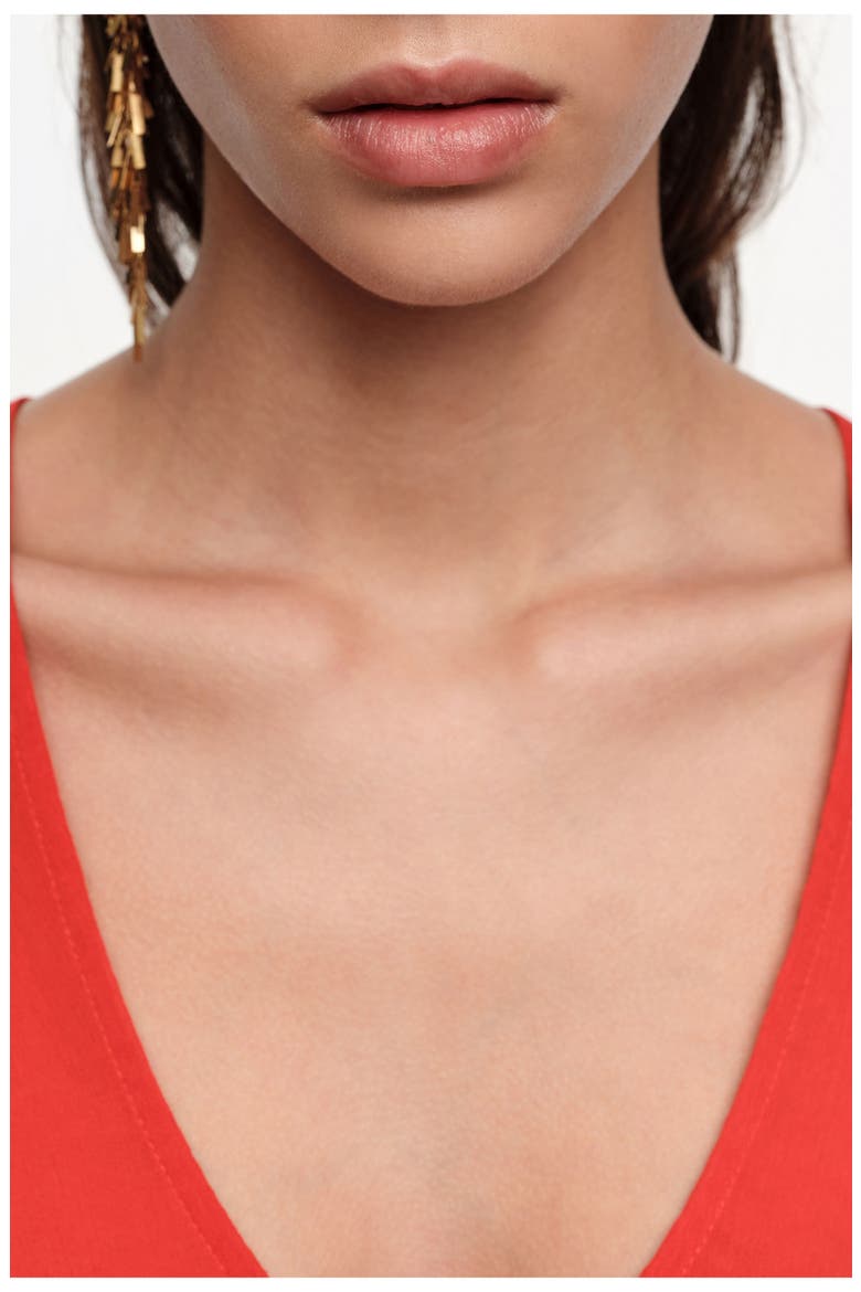 Fluid Cross-Back Dress, Alternate, color, RED