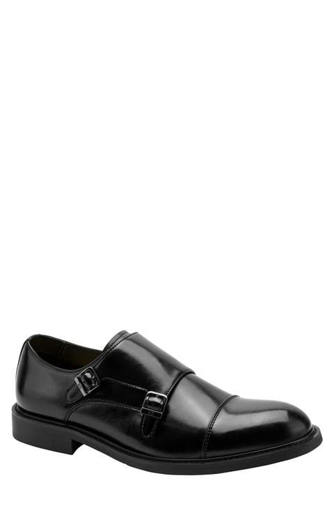 Leland Cap Toe Two Buckle Monk Shoe