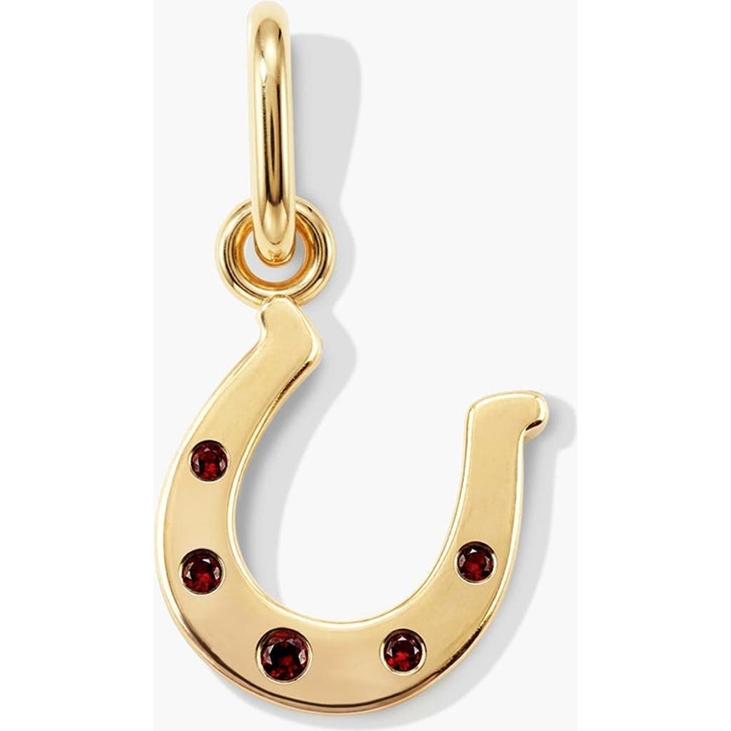 Mejuri Horseshoe Charm In Yellow Gold