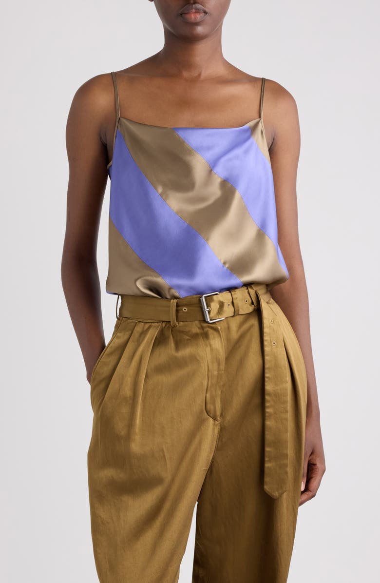 Dries Van Noten Bias Stripe Camisole, Main, color, Lavender