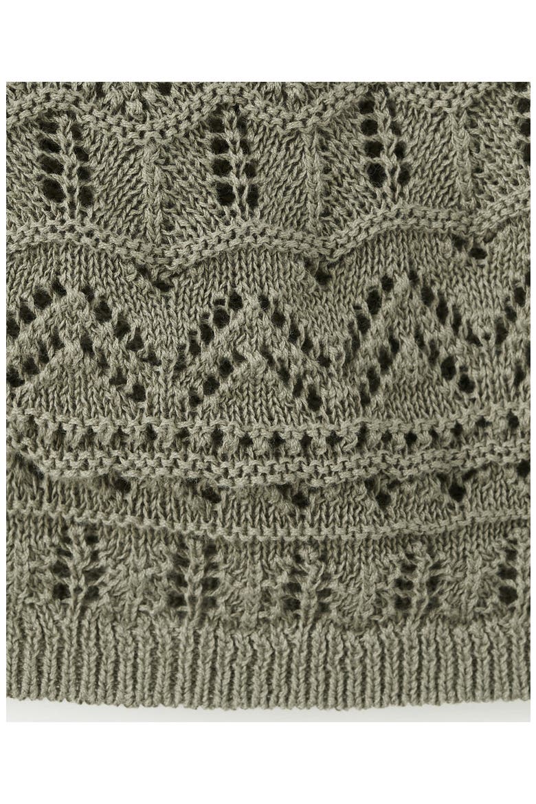 Open Knit Button-Up Camisole, Alternate, color, KHAKI GREEN