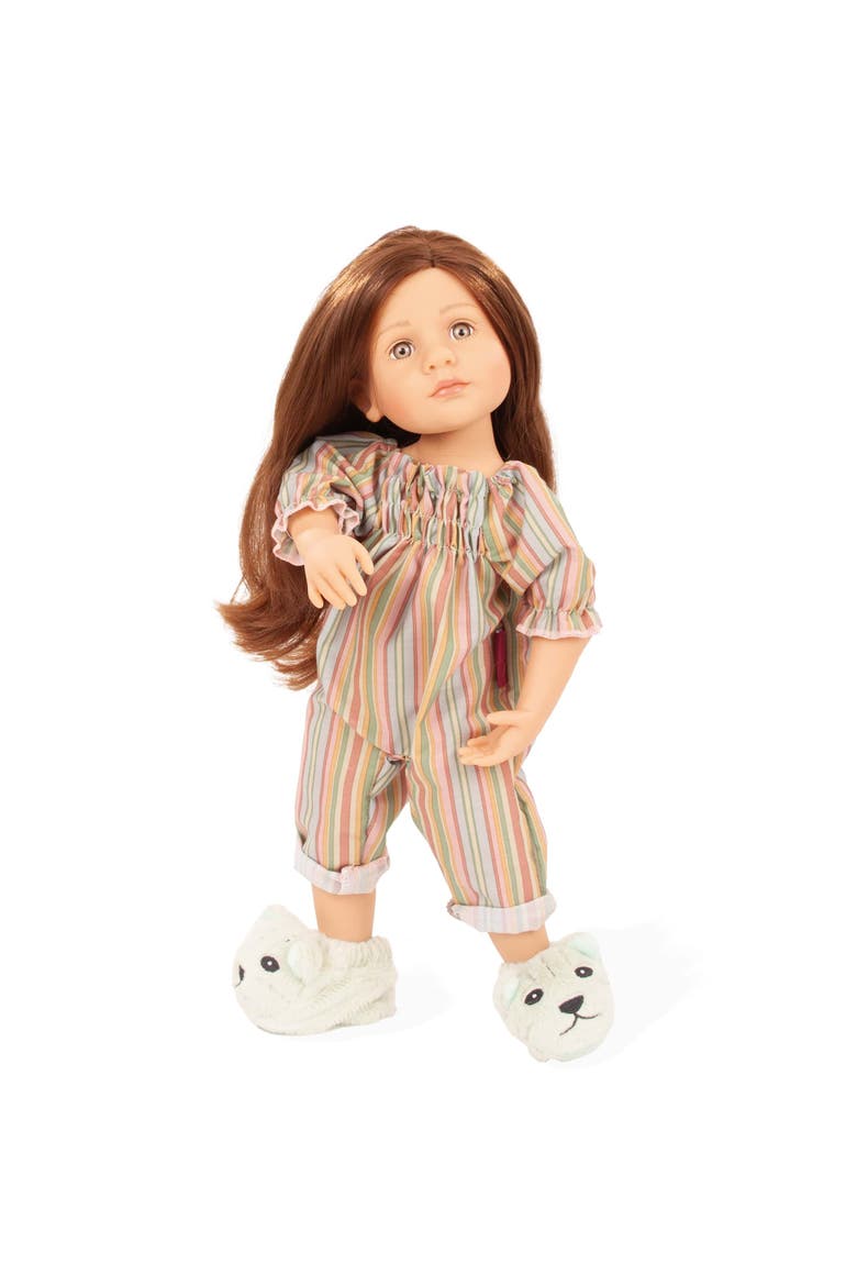 Little Kidz, Grete PJ Party, 14 Inch Standing Posable Doll, Kids 3+, Alternate, color, Multicolored