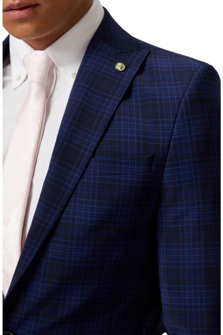 Barlow Slim Fit Navy Plaid Suit Jacket, Alternate, color, NAVY