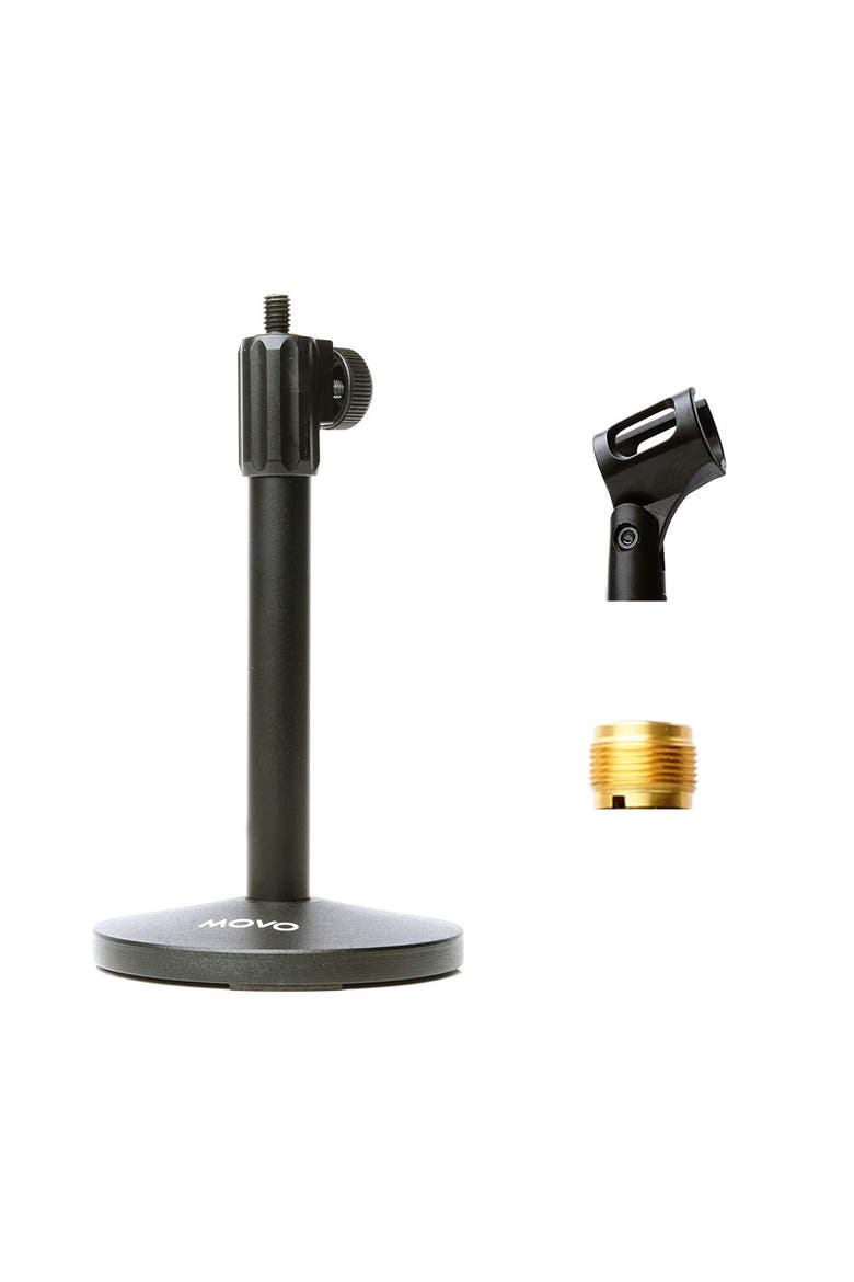 TMC-3 Adjustable Tabletop Mic Stand with Mic Clip, Main, color, Black
