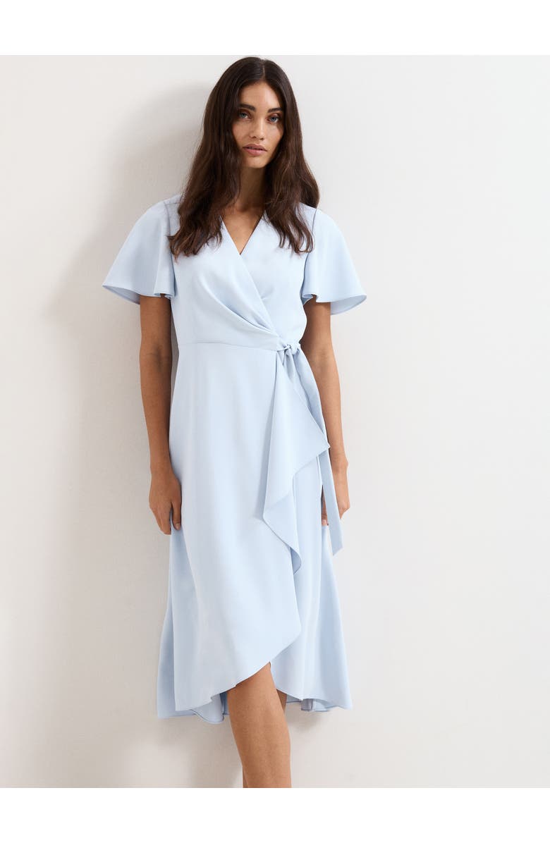 Phase Eight Julissa Wrap Midi Dress, Main, color, Pale Blue