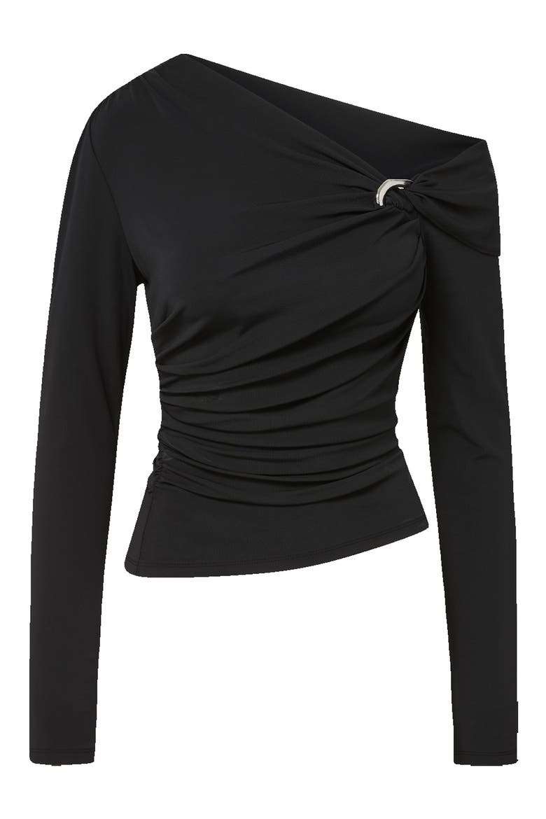 Lozea One-Shoulder Top, Alternate, color, BLACK