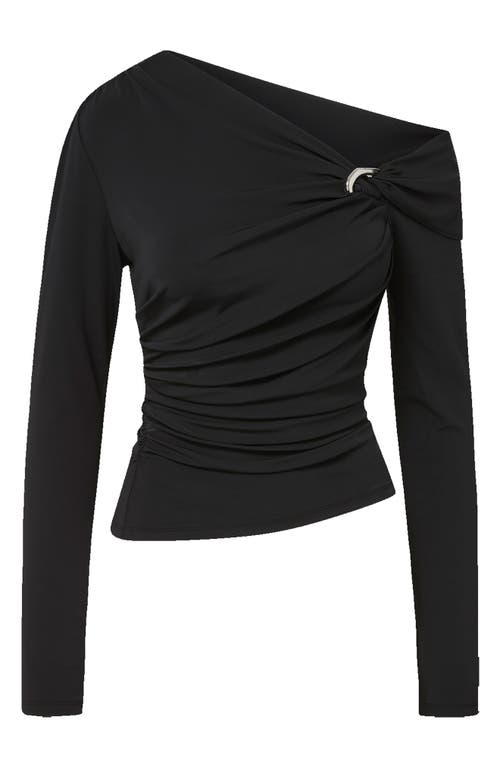 Veronica Beard Lozea One-shoulder Top In Black