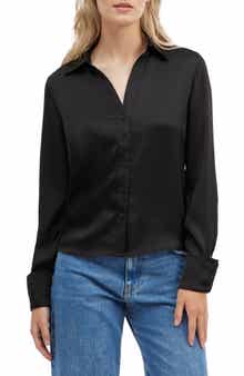 NVLT Satin Button-Up Shirt