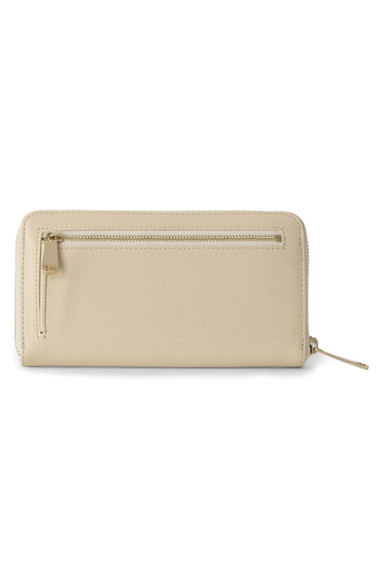Suri Leather Zip Wallet, Alternate, color, IVORY