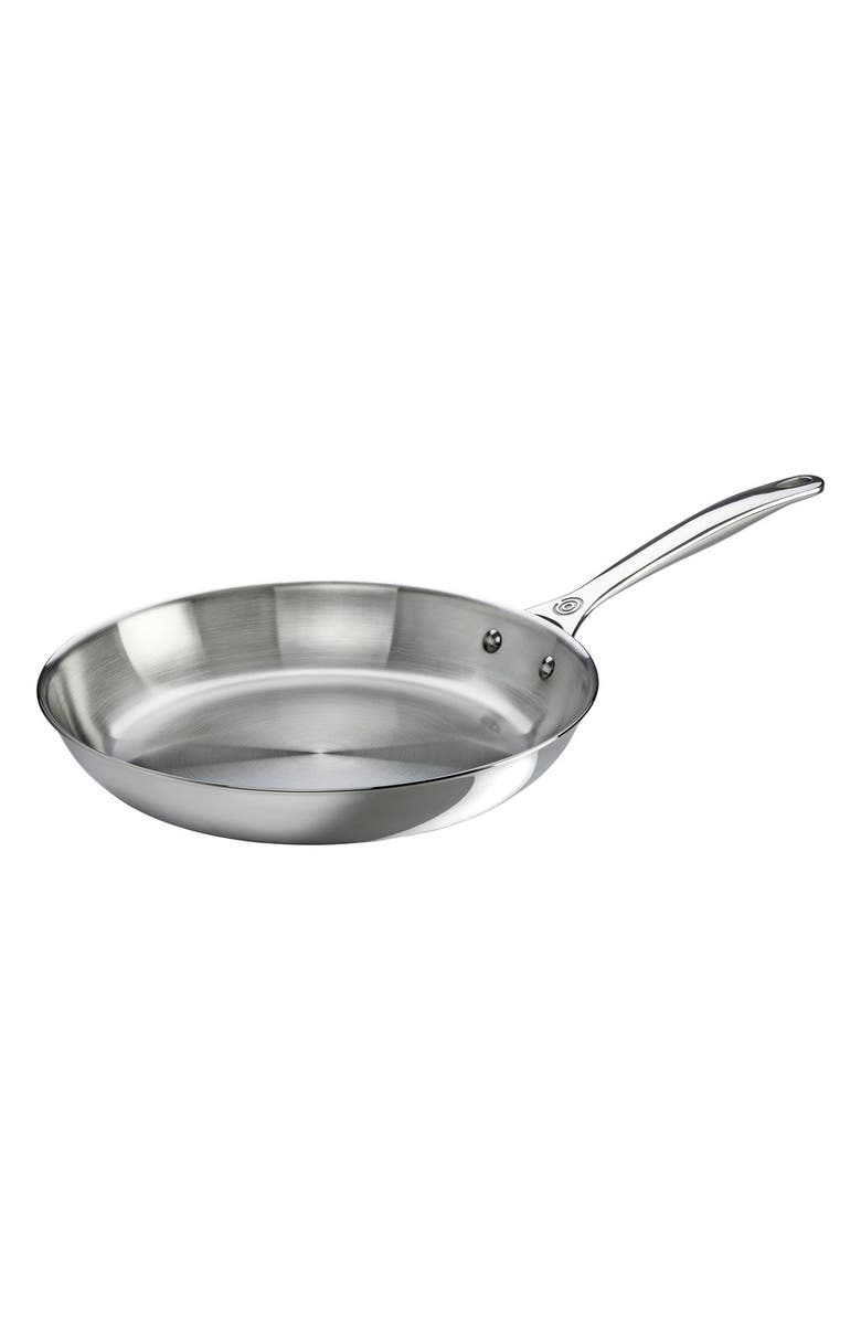 Le Creuset 12 Inch Stainless Steel Fry Pan, Main, color, Silver