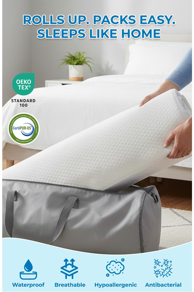 Pack and Play Mattress Washable Waterproof Hypoallergenic Topper, Alternate, color, White