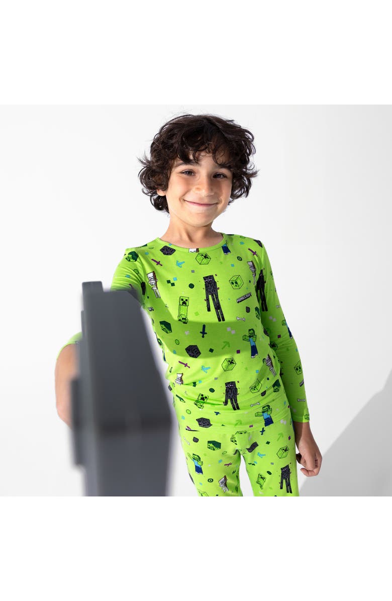 Bellabu Bear Kids' Minecraft Mob Squad Set of 2 Piece Pajamas, Alternate, color, Minecraft Mob Squad
