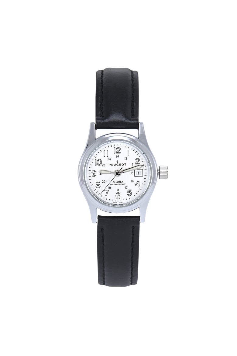 Nurses Sports Calendar Leather Watch- 25MM, Main, color, White