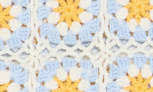Cotton Emporium Floral Patch Crochet Button Front Tank In White