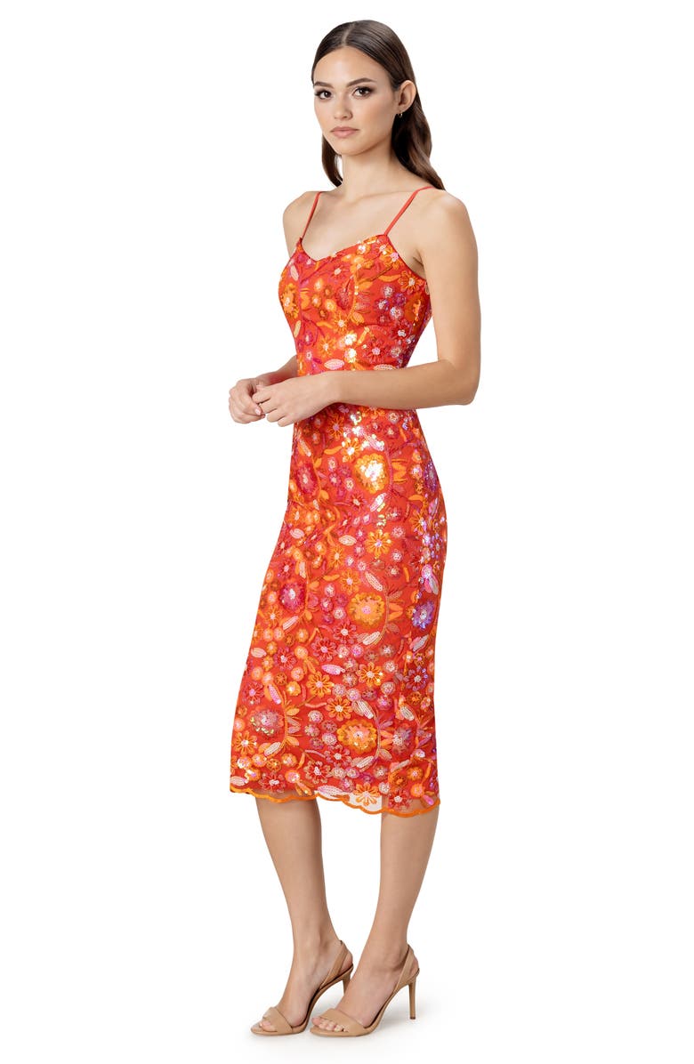 Dress the Population Emma Sequin Body-Con Midi Dress, Alternate, color,