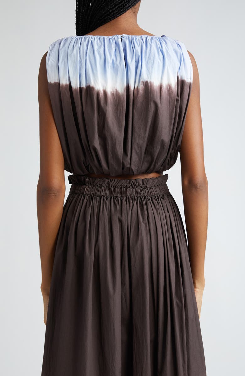 A.L.C. Nell Strapless Ombré Cotton Crop Top, Alternate, color, Sky Blue/ Fudge