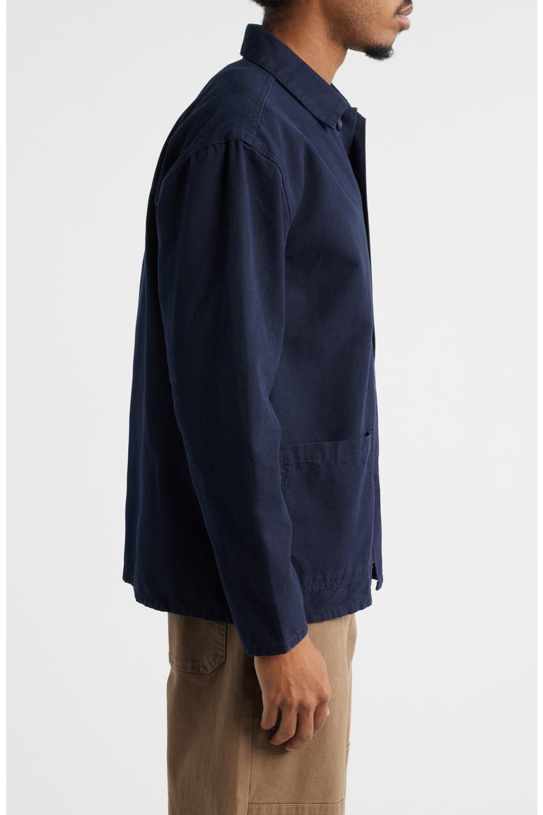 Organic Cotton Button-Up Chore Coat, Alternate, color, DARK NAVY