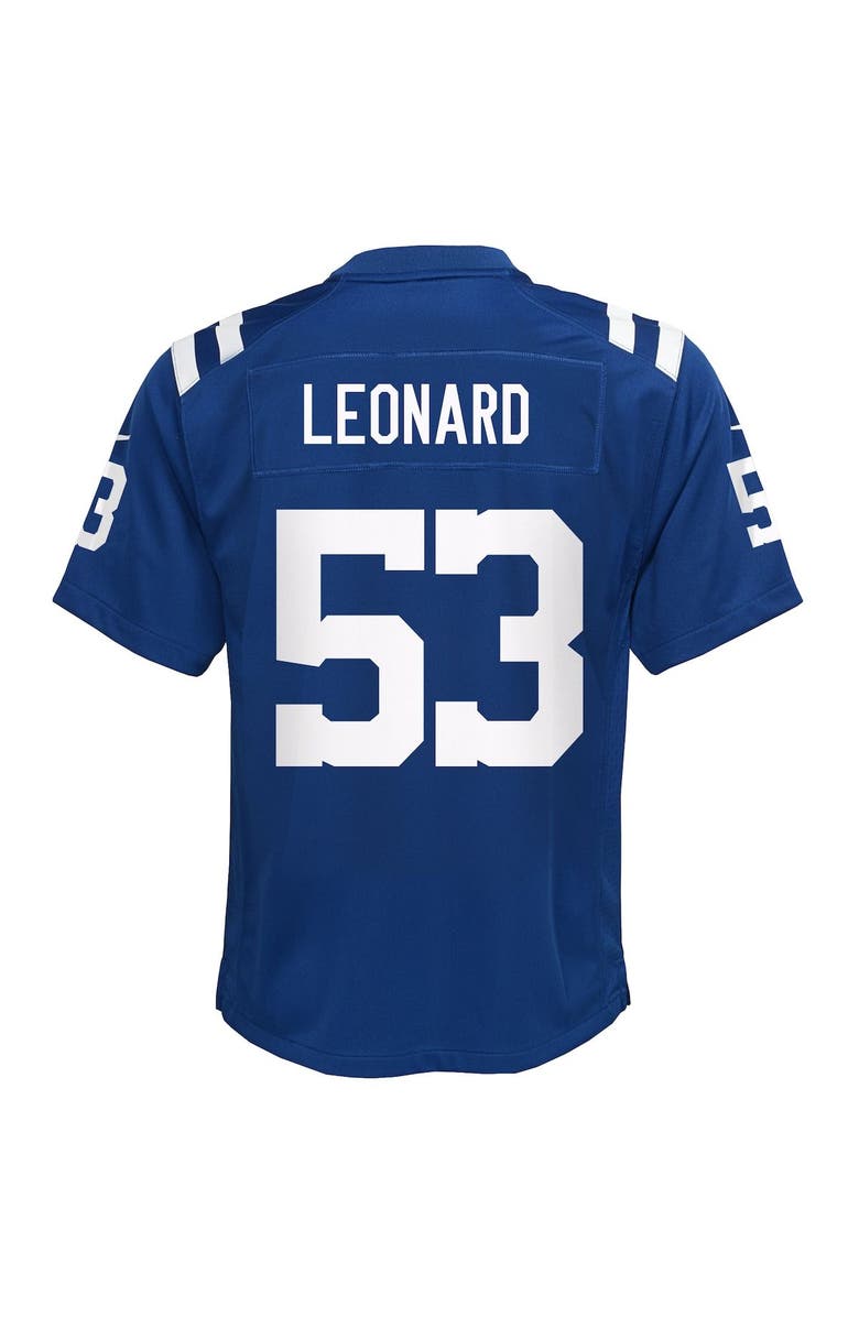 Nike Youth Nike Shaquille Leonard Royal Indianapolis Colts Game Jersey, Alternate, color, 