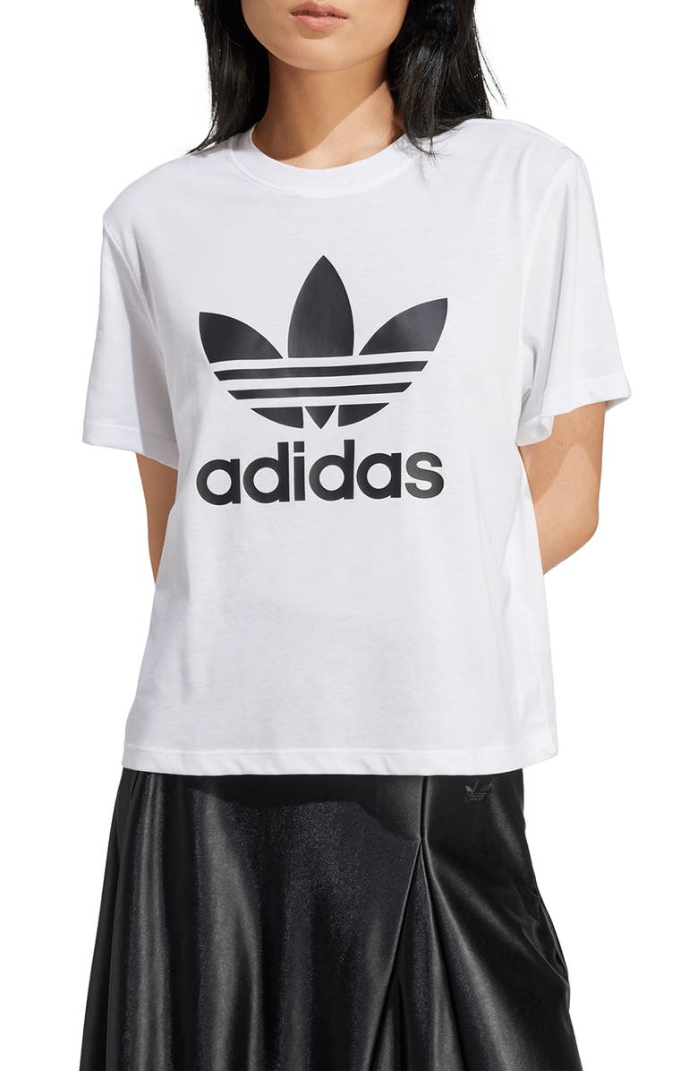 adidas Adicolor Trefoil Boxy Graphic T-Shirt, Main, color,