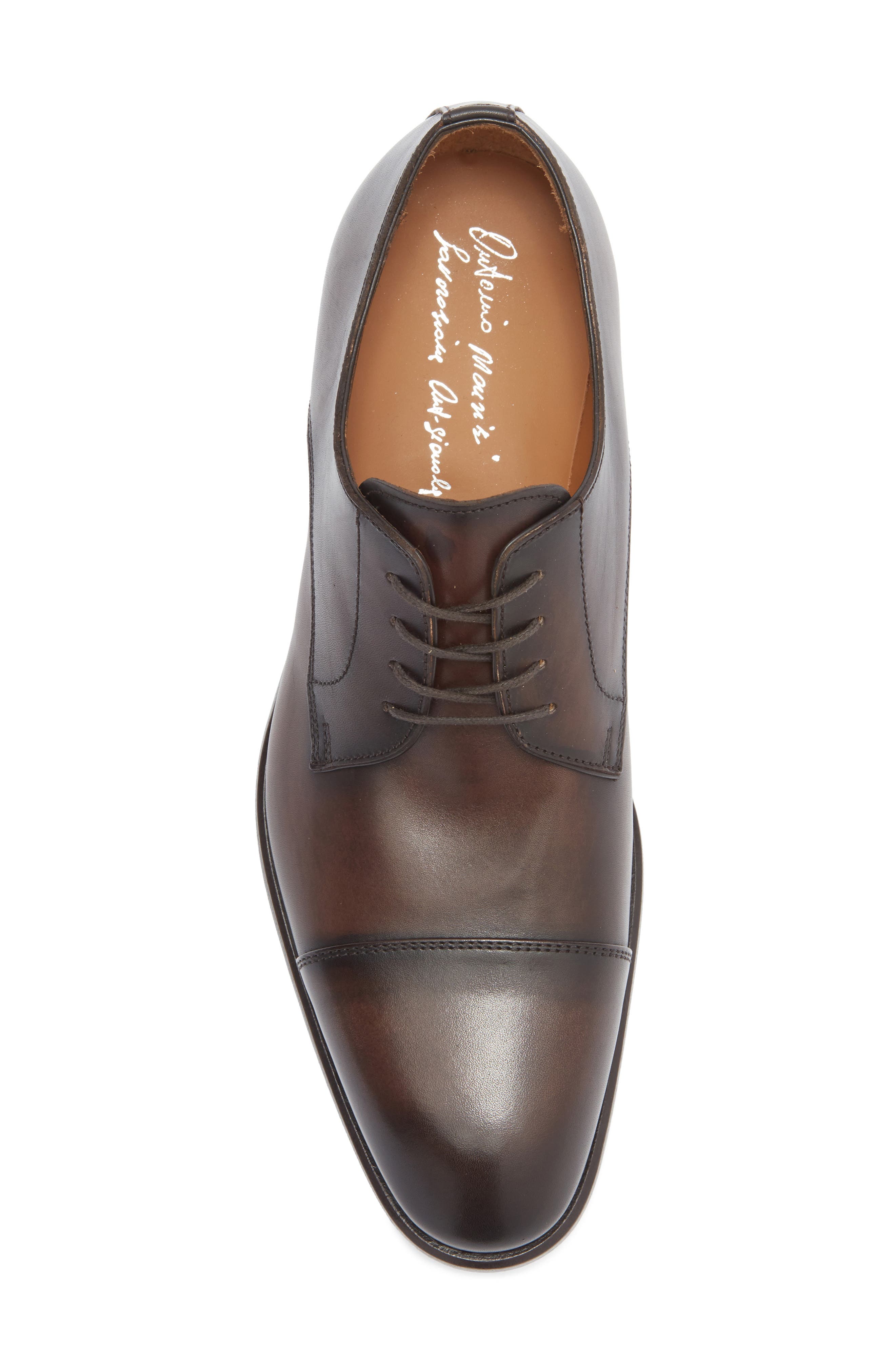 ANTONIO MAURIZI Cap Toe Derby, Alternate, color, Dark Brown