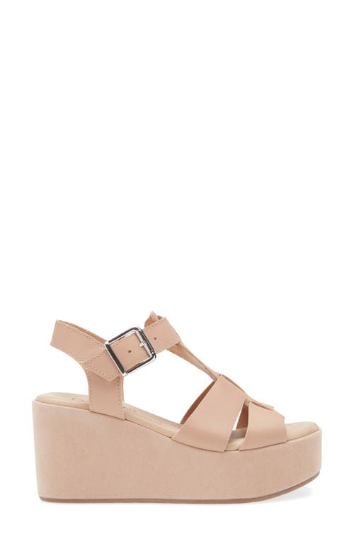 Cordani Jordynn Ankle Strap Platform Wedge Sandal In Beige