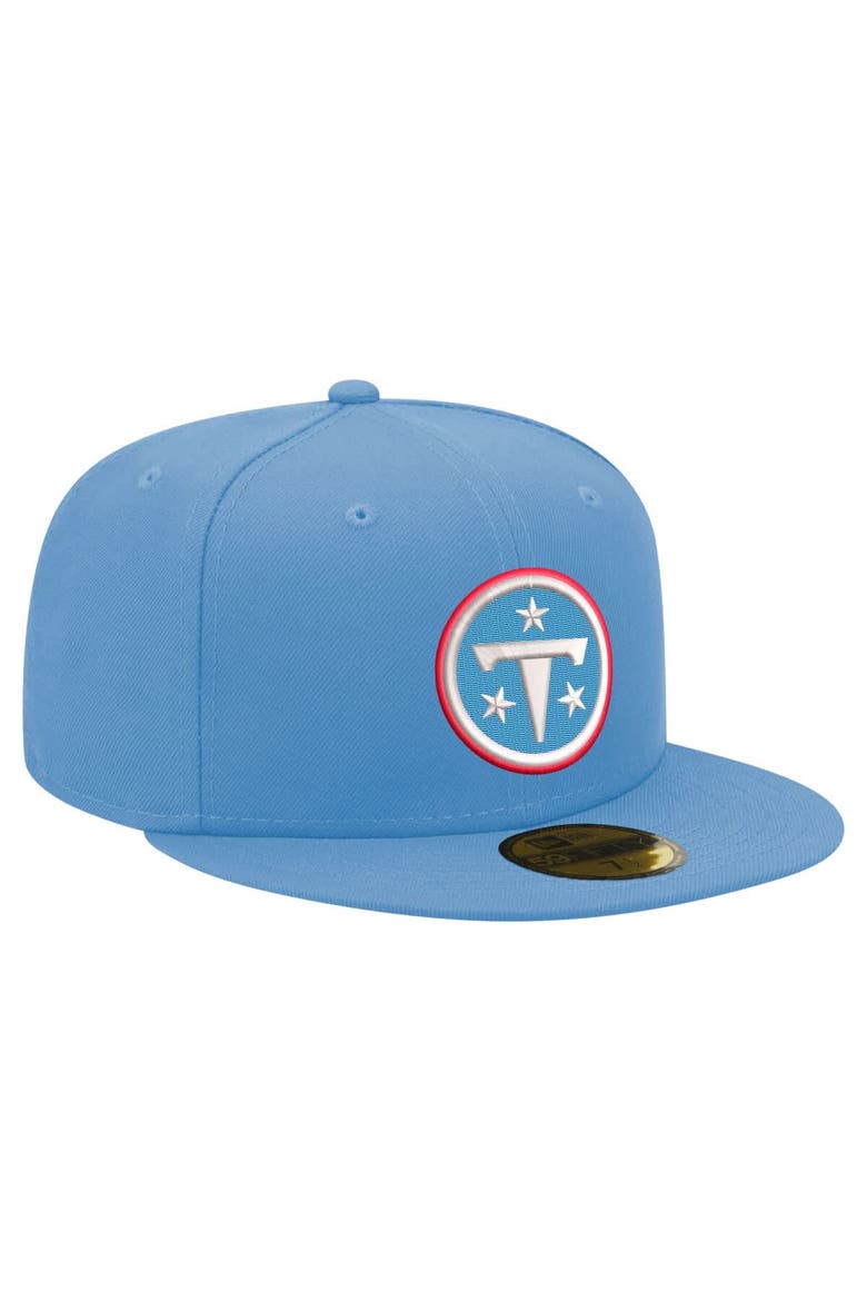 Men's New Era  Light Blue Tennessee Titans Primary Logo 59FIFTY Fitted Hat, Alternate, color, Light Blue