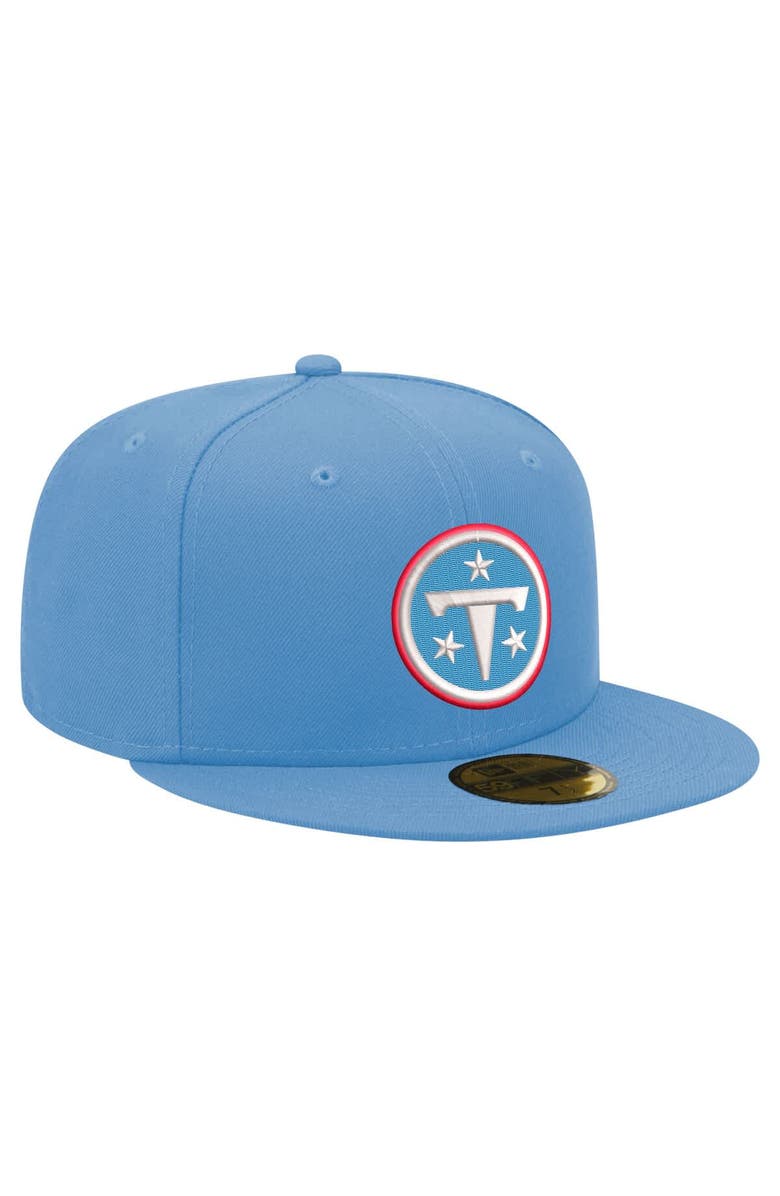 New Era Men's New Era Light Blue Tennessee Titans Primary Logo 59FIFTY Fitted Hat, Alternate, color, Light Blue