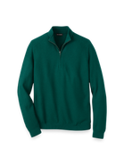 Paul Fredrick Silk Cotton Cashmere Quarter Zip Mock Neck Sweater