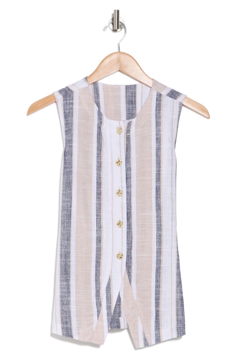 Valencia Vest, Alternate, color, LINEN STRIPE