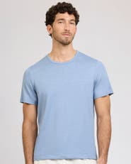 Onia Stretch Linen Crewneck Short Sleeve Tee