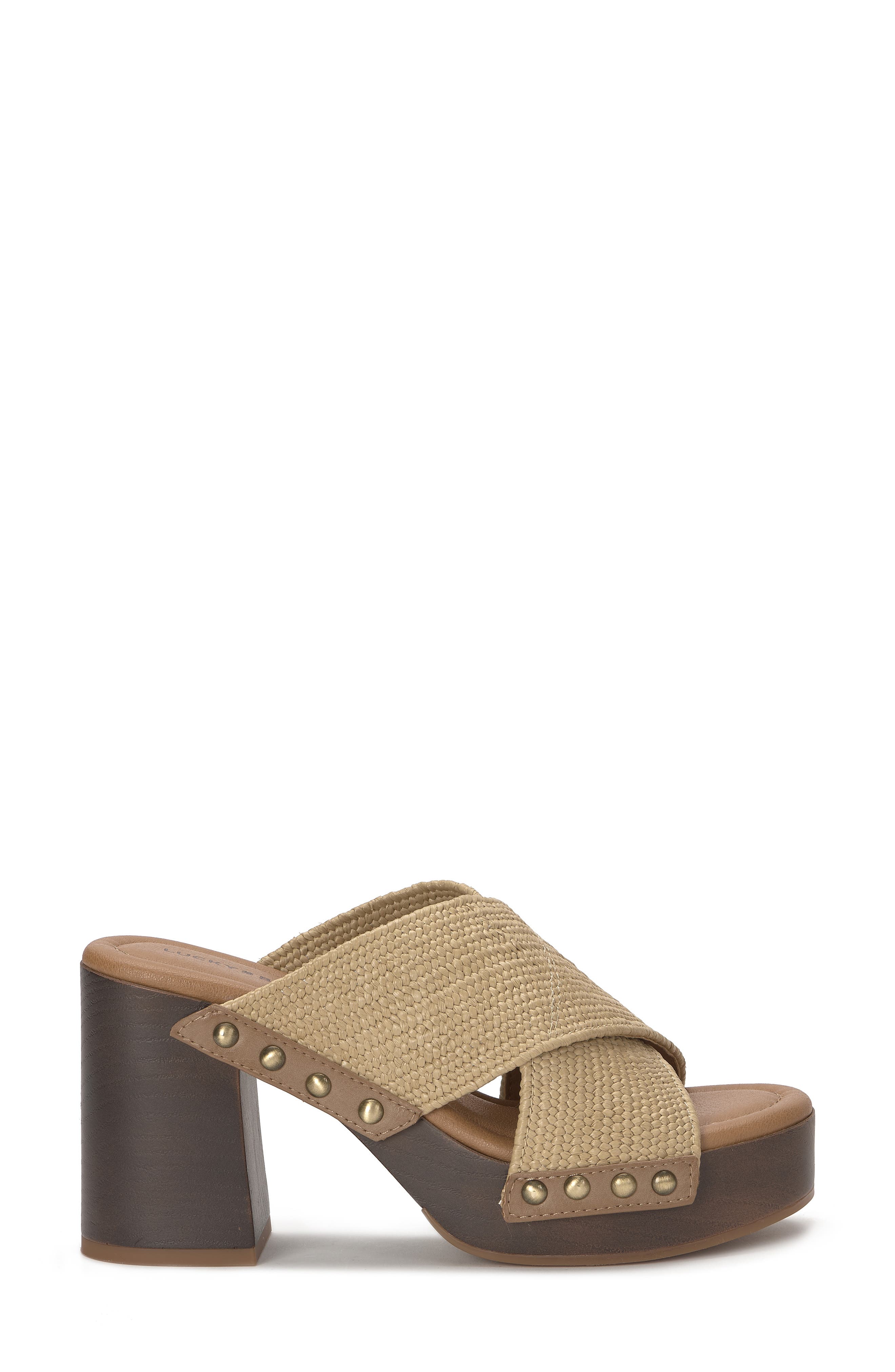 Lucky Brand Casyna Platform Sandal, Alternate, color, Dark Natural