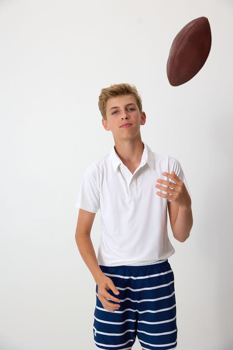 Boys Retro Super Short Lined, Alternate, color, Navy Stripe