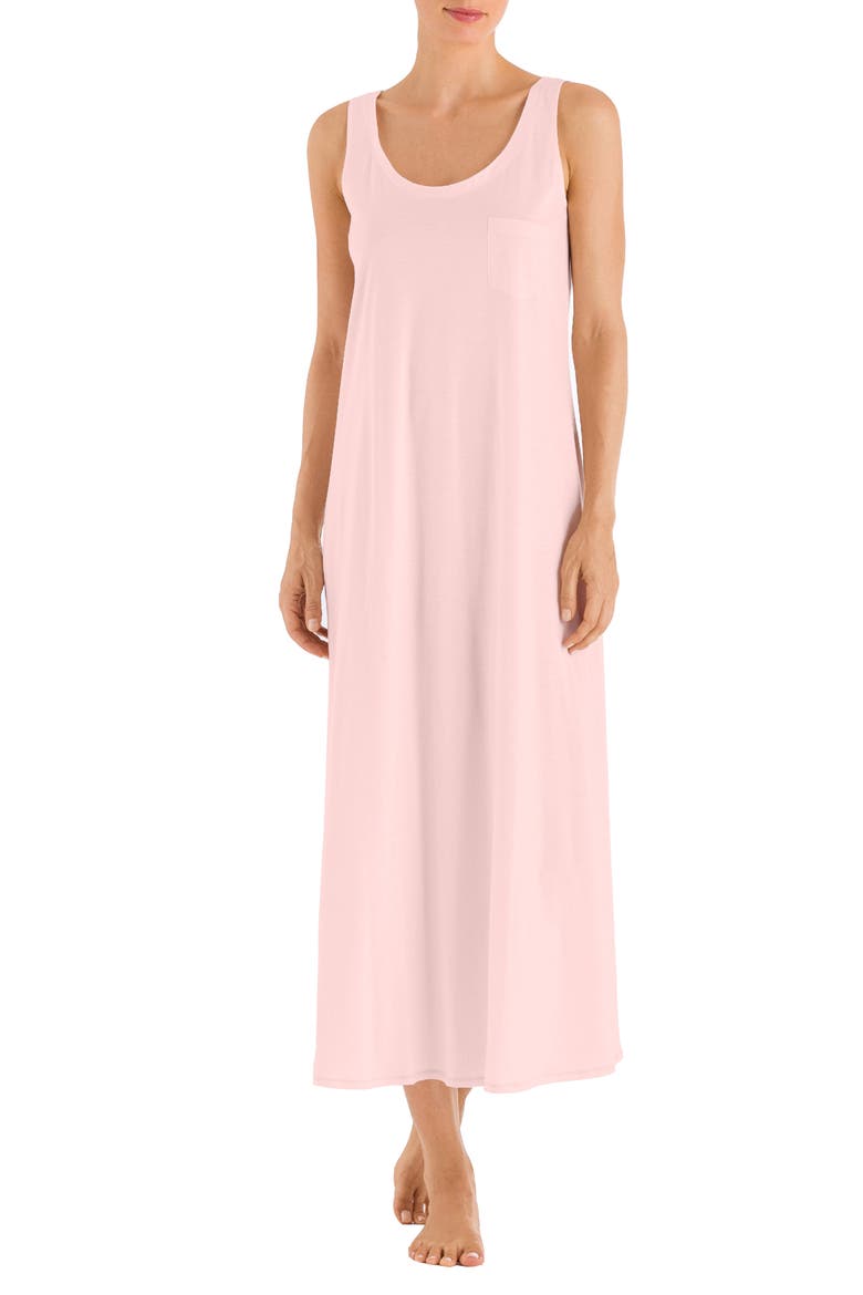 Cotton Deluxe Long Tank Gown, Main, color, CRYSTAL PINK
